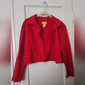 Bernie Dexter Vibrant Red Women's Cropped Blazer